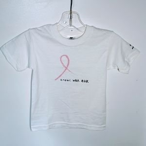 MILK FACTORY DESIGNS | Pink Ribbon Tee | crawl. WALK. RUN.